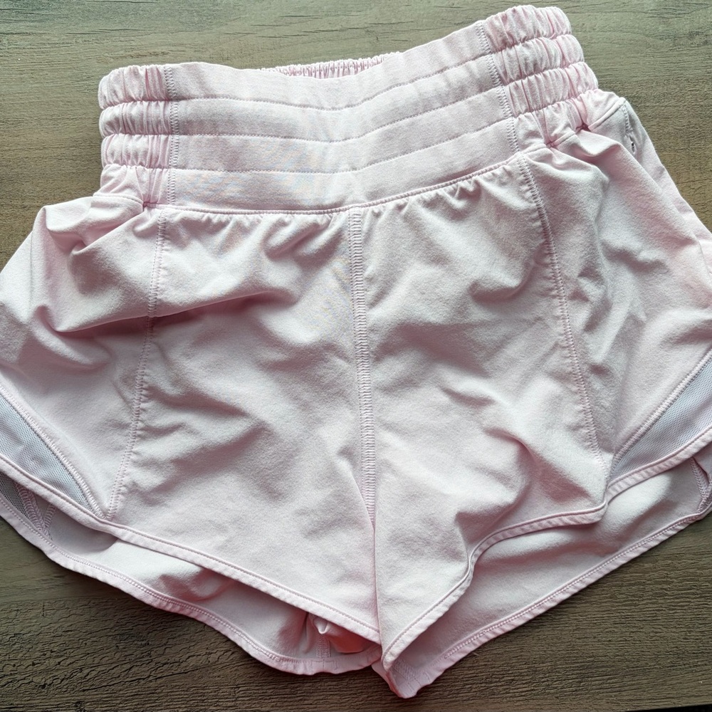 lululemon athletica Light Pink High-Waist Athletic Shorts